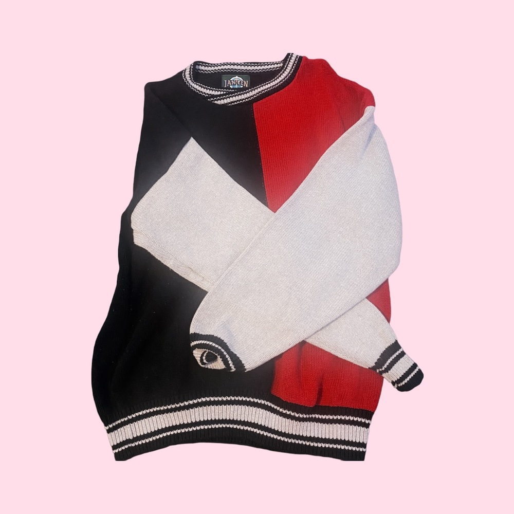 ☆ vintage split color sweater ☆